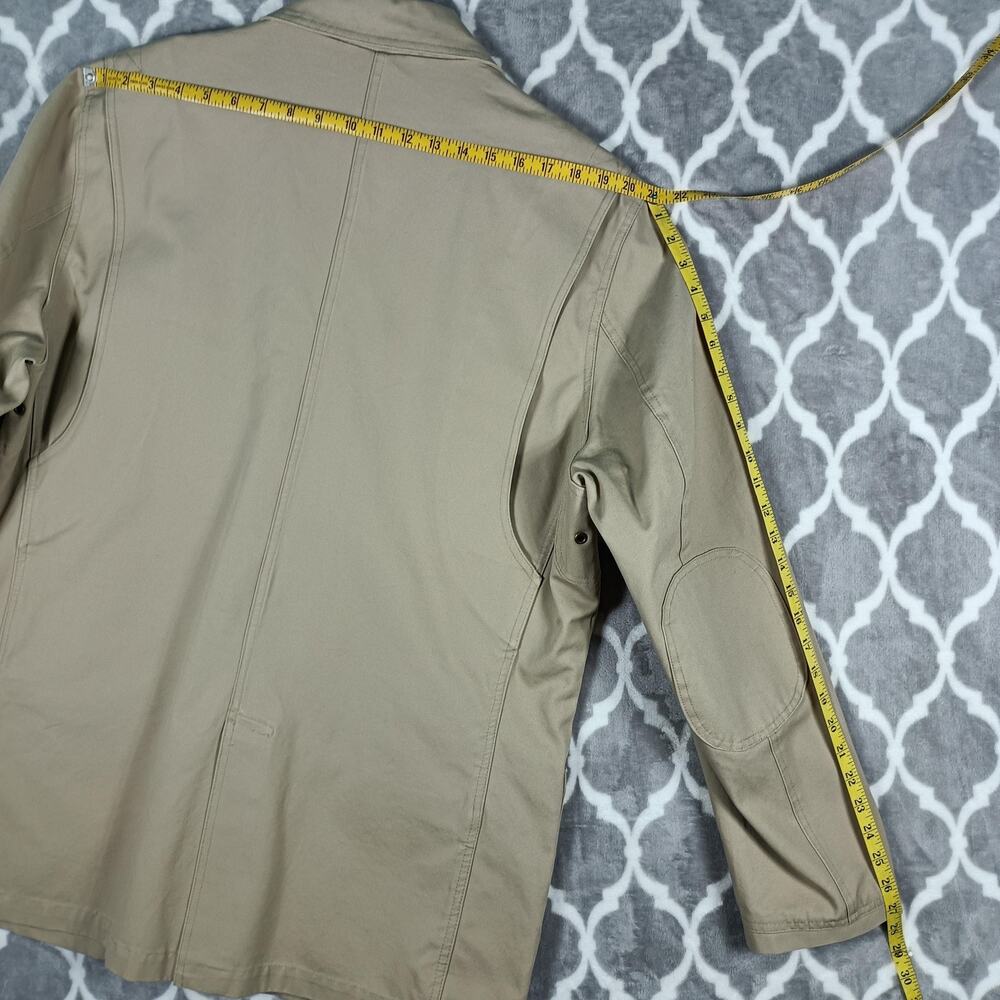 Duluth Trading Co Fire House‎ Presentation Jacket Mens XLT Beige Canvas Blazer - Picture 8 of 11